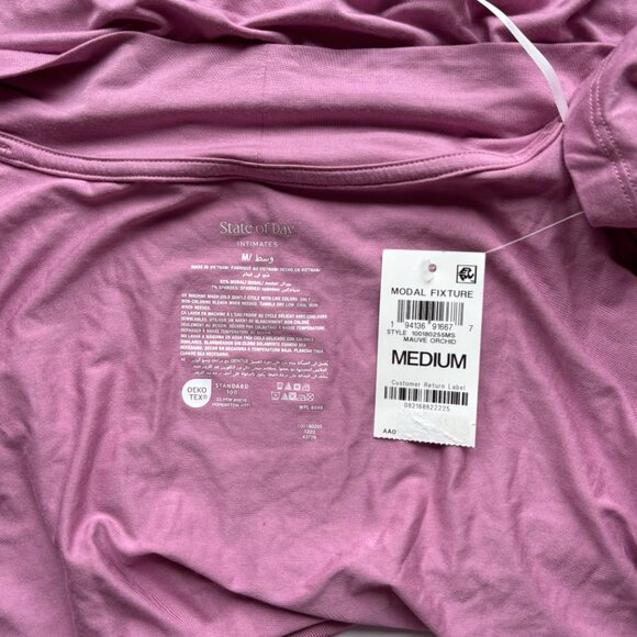 State of Day Women's Purple Knit Open Front Pajama / Lounge Cardigan NWT - Picture 4 of 5